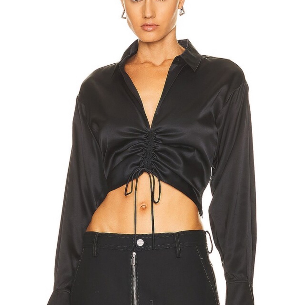 FRAME CINCH FRONT LONG SLEEVE SHIRT